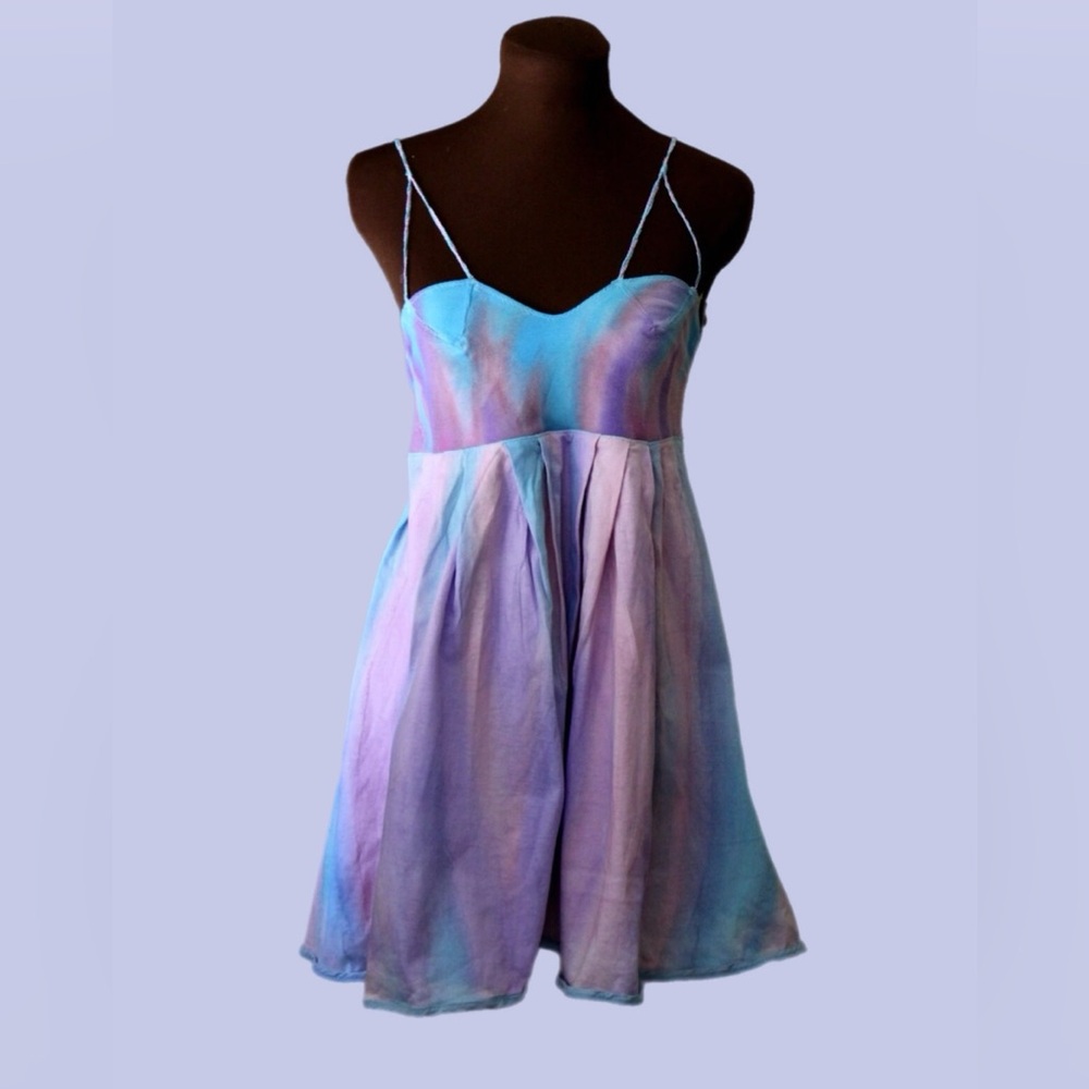 🍬 Hand-Painted & Handmade Cotton Candy SunDress 🍬